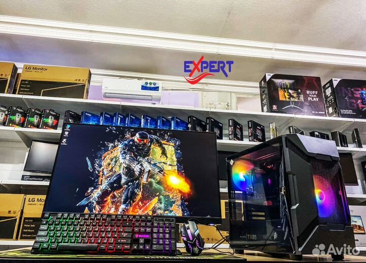 Компьютер intel i3-10100f + RX 570 4GB Рассрочка