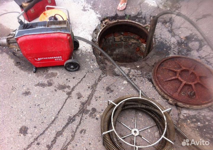 Прочистка канализации устранение засоров телеин