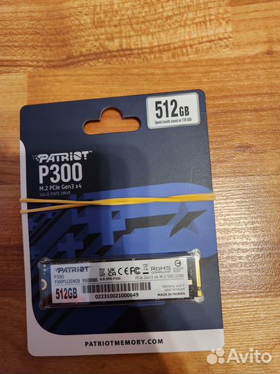 SSD M.2 Patriot P300 512 GB (Новый с чеком)