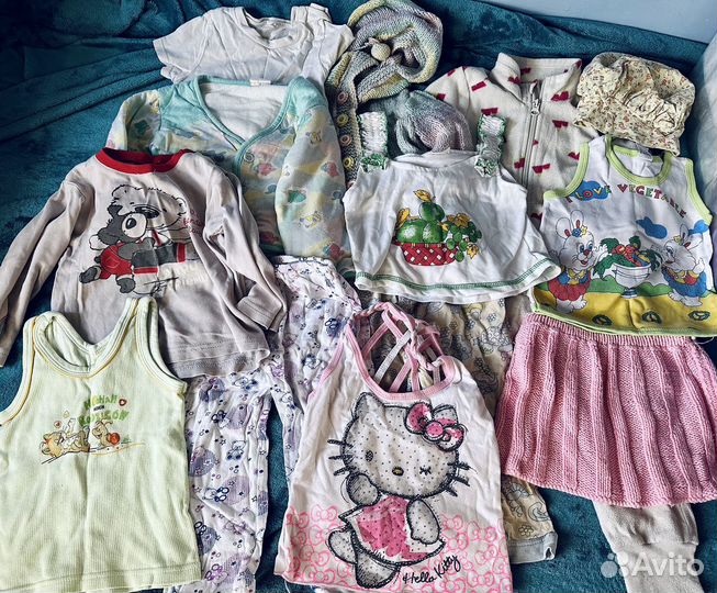 Пакетом одежда разная для девочки 1-2 года