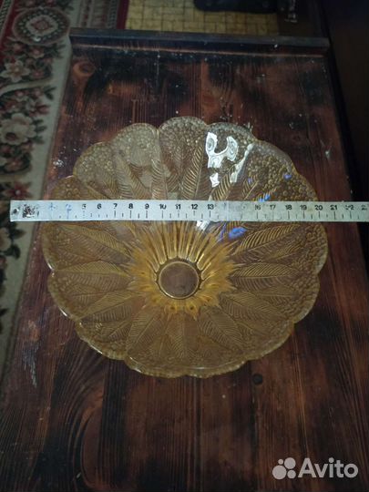 Посуда СССР вазочка из цветного стекла