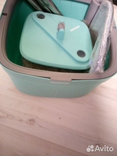 Швабра с ведром и отжимом hausmann