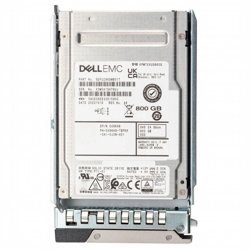 [X96H8] Жесткий Диск Dell 800gb Sas 2,5" Ssd X96h8