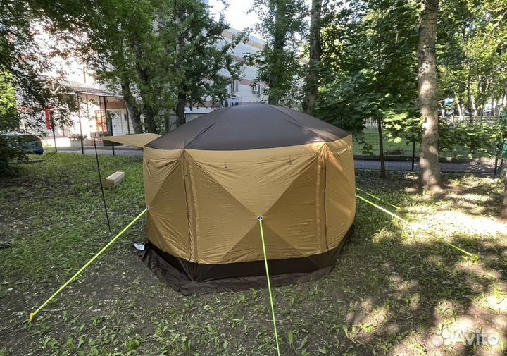 Шатер с 1 входом 360*360 с выходом под печь