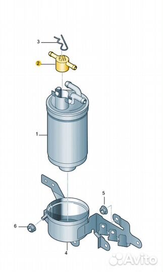 Клапан топливного фильтра Audi A6 C5 2.5 TDI 97-05
