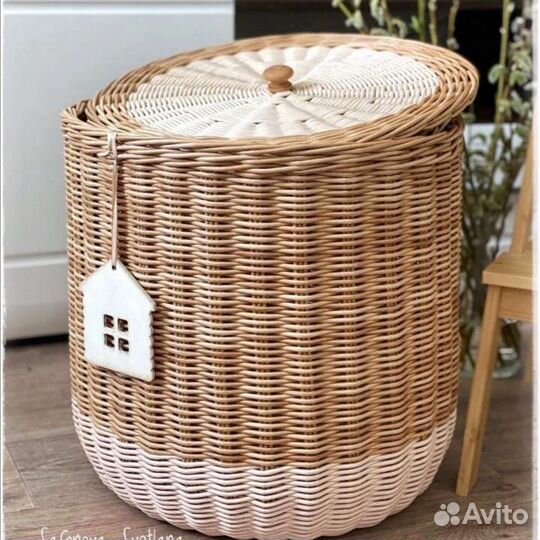 Корзина для белья из бумажной лозы