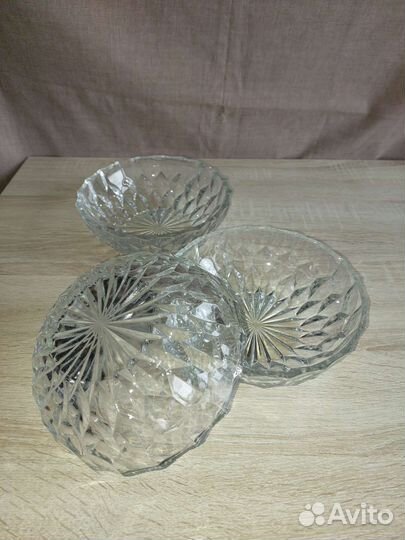 Салатник стекло СССР цена за 3шт