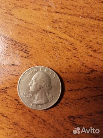 Монета Liberty 1986 quarter dollar