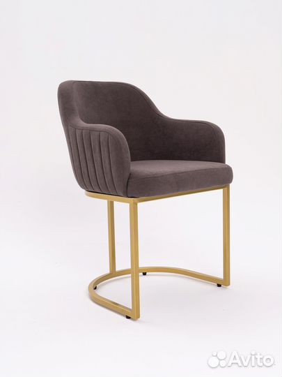 Стул Amely Grafit / Gold