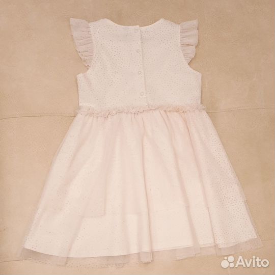 Платье бежевое для девочки размер 116