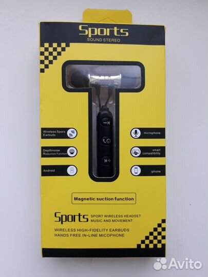 Беспроводные Bluetooth наушники Sports (Новые)