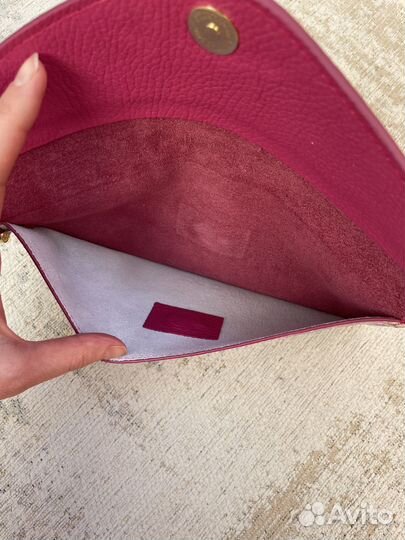 Сумка клатч цветочный розовый