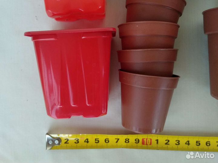 Горшки для рассады бу пластиковые 21 шт