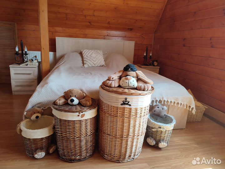 Плетенные корзины для хранения