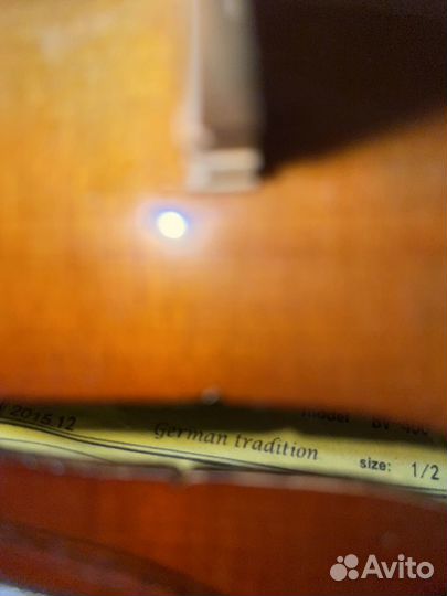 Скрипка 1/2 полный комплект +мостик