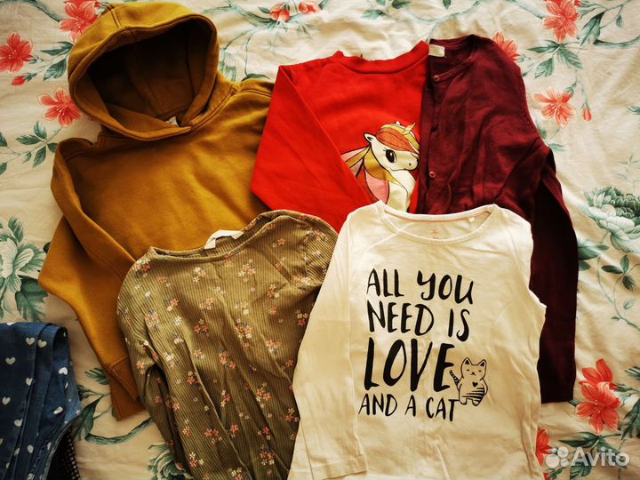 Большой пакет одежды на девочку 116-122-128