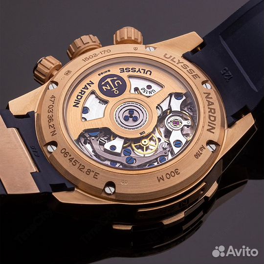Часы Ulysse Nardin Diver Chronograph Diver 1502-170-3/93 + подарок 1 год гарантии