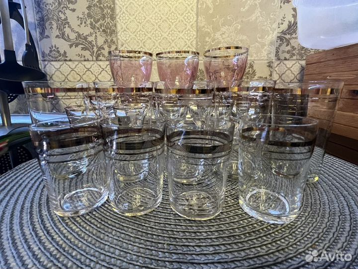 Стеклянные рюмки, стопки, бокалы СССР