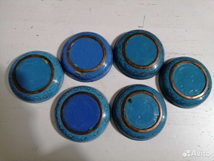 Розетки Клуазоне Китай 6 штук