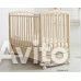 Кроватка качалка из бука с колесами Дашенька