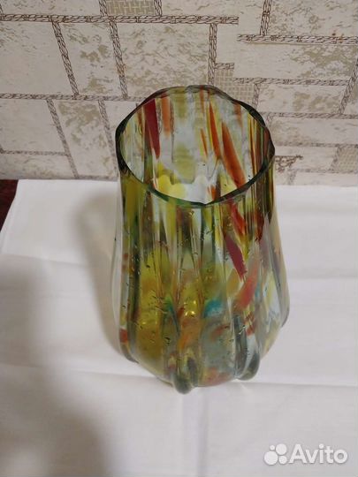 Ваза из цветного стекла СССР