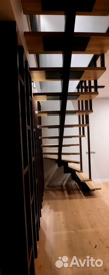 Лестница на металлокаркасе с выездом на замер