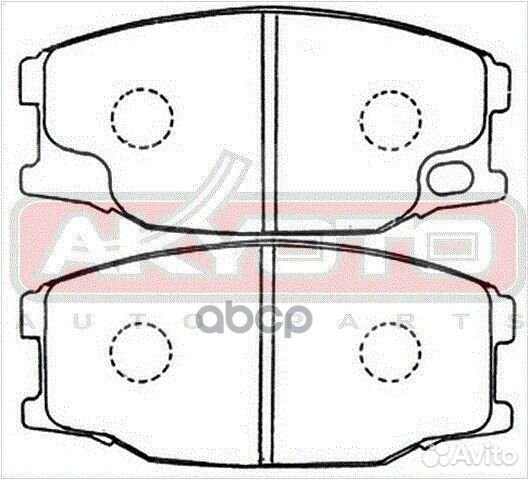 AKD3407 akyoto колодки тормозные дисковые перед