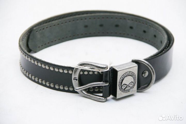 Ремень кожаный harley davidson hd/49 (чёрный)