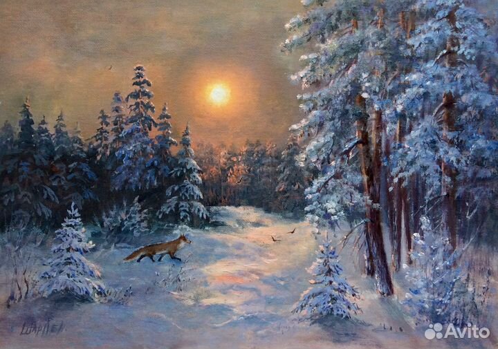 Картина маслом Лунный вечер