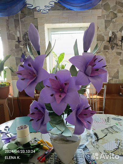 Светильник из фоамирана ручная работа