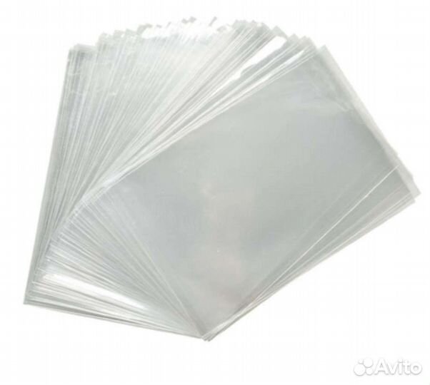 Пакетик с липким краем и без, 100шт