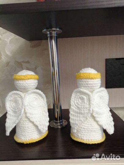 Вязаные ангелочки высота 17 см