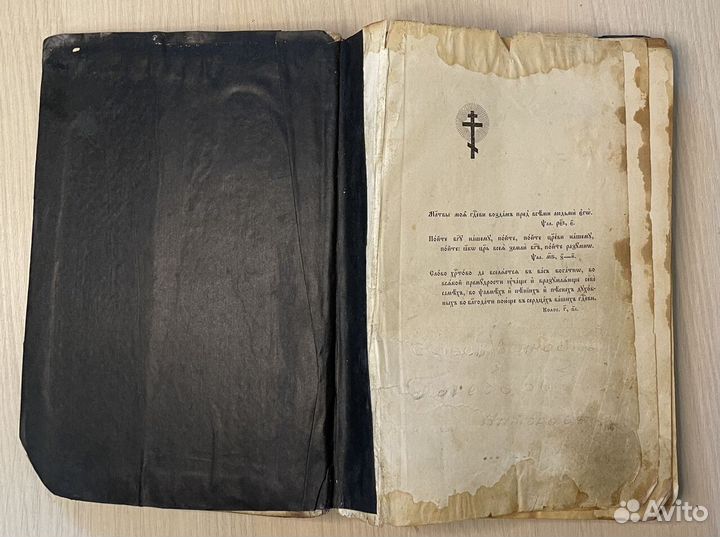 Книга 19 век молитвы песнопения Синод Мск 1895 год