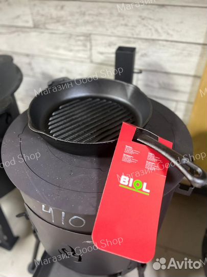 Сковорода биол чугунная гриль d28см