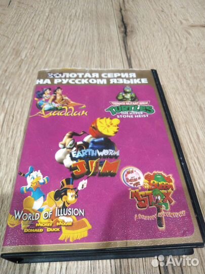 Sega mega drive 2(не рабочая), + 5 картриджей