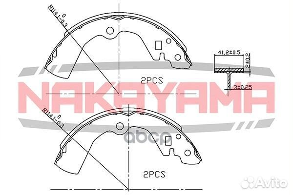 Колодки тормозные HS7134NY nakayama