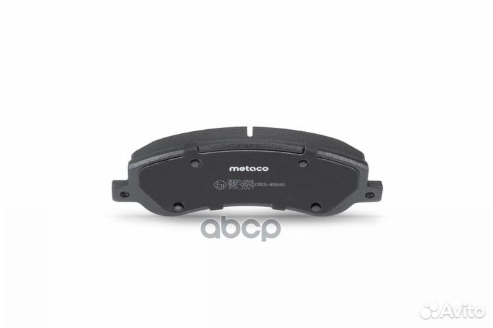 Колодки тормозные передние к-кт 3000-554 metaco