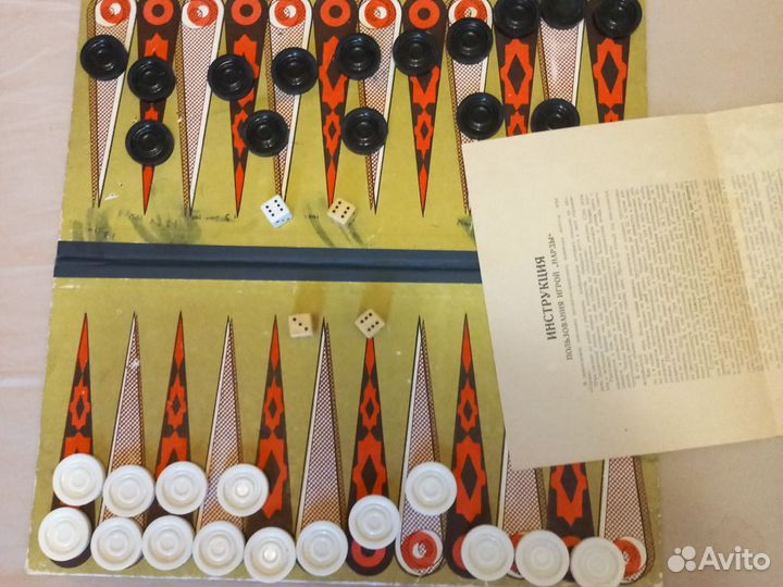 Шашки СССР и нарды в коробке