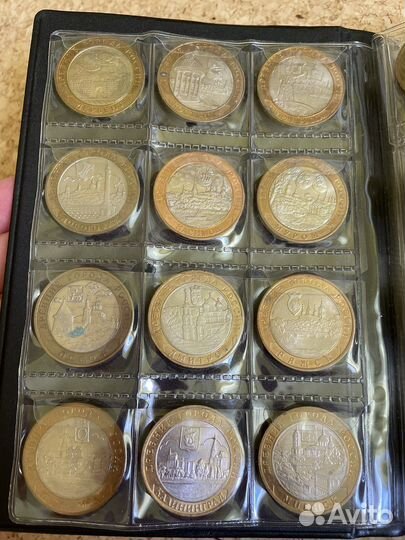 Коллекция 10 рублевых монет 88 штук