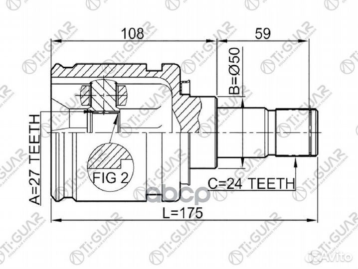 ШРУС TG-IN9506 / 0111-ACV30LH * TiGuar TG-IN9506