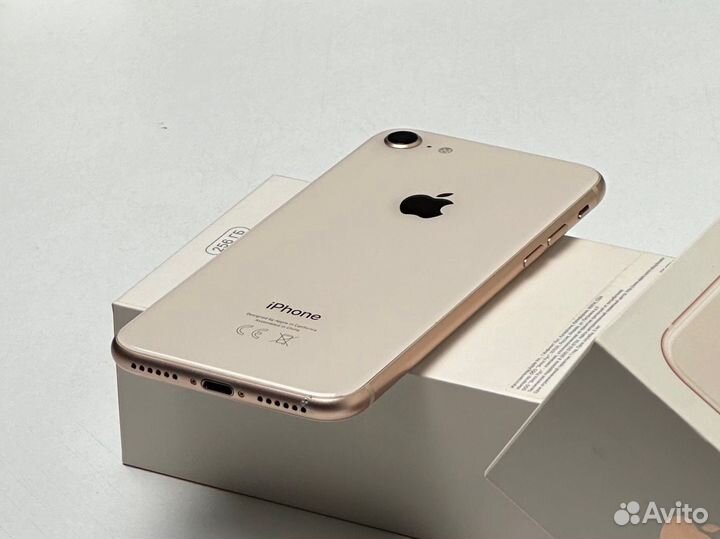 iPhone 8, 256гб, gold, sim, АКБ 100%