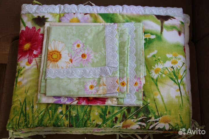 Комплект бортики+ постельное