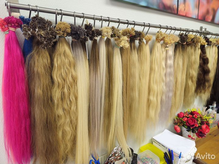 Наращивание волос биопротеиновых и натуральных