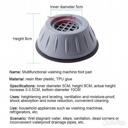 Антивибрационные подставки для стиральной машины
