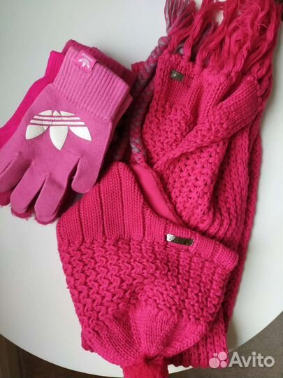Шапка и шарф adidas оригинал