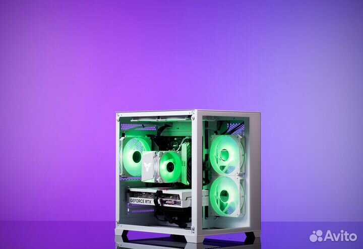 Игровой пк fear73 RTX 2060 Super 8GB б.у. xeon E5-2670 V3 Evesky AquaBox O11 Dynamic Evo argb white