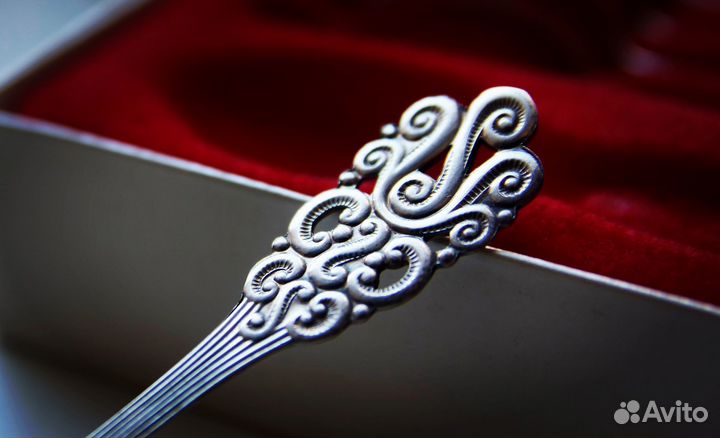 Набор серебряных ложек Швеция 1958 года винтаж