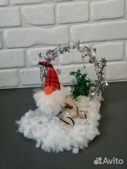 Новогодняя поделка, интерьерное украшение