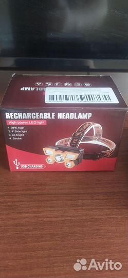 Налобный фонарь аккумуляторный