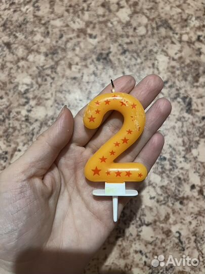 Цифра-свечка на торт